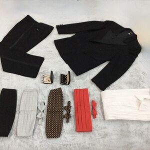 Men’s ADOLFO Black w/Satin Trim Classic Fit Tuxedo  PLUS ++++++